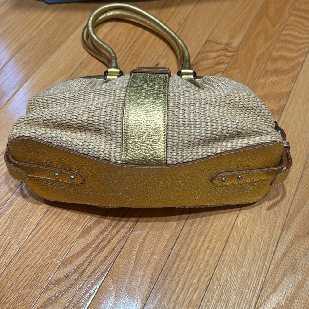 Prada Paglia Straw Shoulder bag Metallic gold - Picture 4 of 8